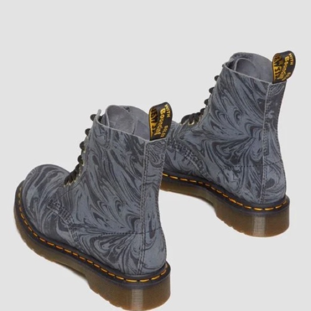 Doc Martens 1460 Pascal marbled suede lace up boots size 8 - Picture 2 of 12